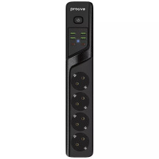 Мережевий фільтр Proove Power Strip P-04  4x220V / 4хUSB / 2хType-C / 2500W 3 м, Black