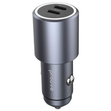 Адаптер автомобільний Proove Double Energy 2 х Type-C / 50W Grey