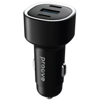 Адаптер автомобільний Proove Flash 2 х Type-C / USB / 60W Black