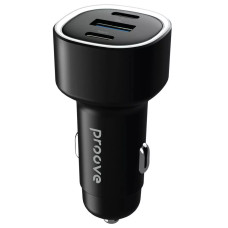 Адаптер автомобільний Proove Flash 2 х Type-C / USB / 60W Black