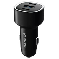 Адаптер автомобільний Proove Flash 2 х Type-C / USB / 60W Black