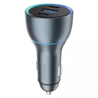 Адаптер автомобільний Proove Super Charge 2 х Type-C / USB / 130W Grey