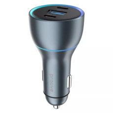 Адаптер автомобільний Proove Super Charge 2 х Type-C / USB / 130W Grey