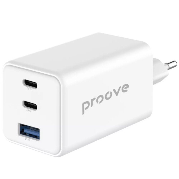 Мережевий зарядний пристрій Proove Pocket GaN 65W White 