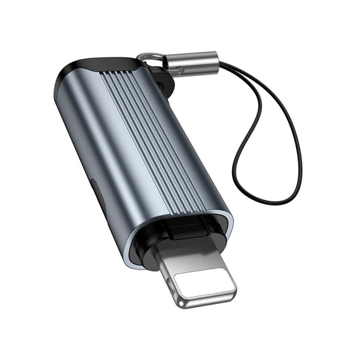 Перехідник HOCO UA44 Lightning to Type-C 30W Grey