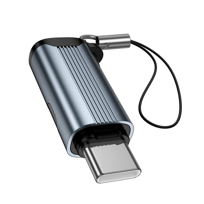 Переходник HOCO UA44A Type-C to Type-C 100W Grey