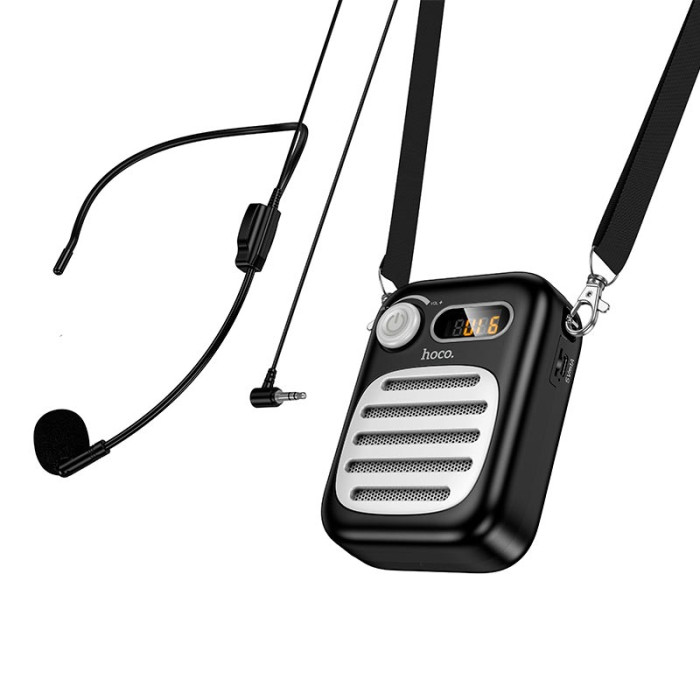 Гучномовець з мікрофоном HOCO L23 BT5.4 TF / USB / AUX, 5 год Black