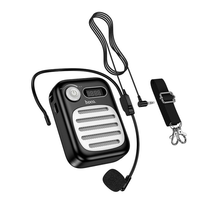 Гучномовець з мікрофоном HOCO L23 BT5.4 TF / USB / AUX, 5 год Black